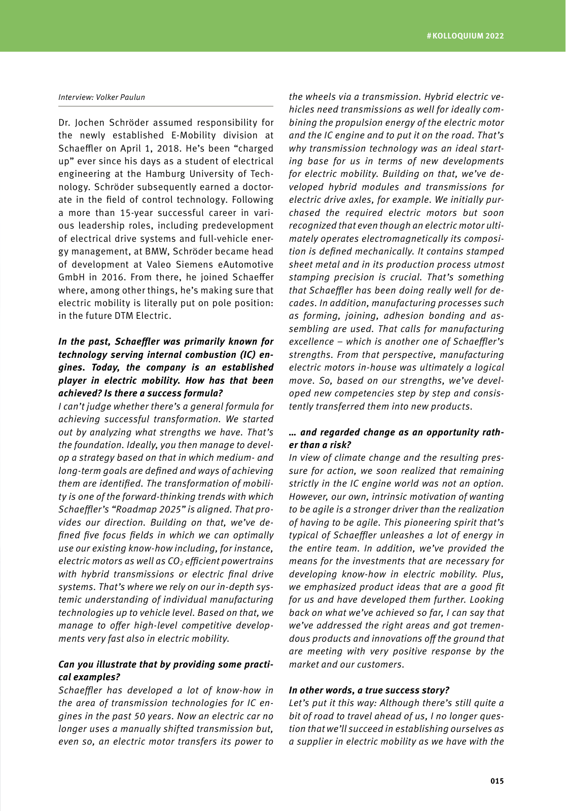 Vorschau Schaeffler tomorrow 01-2022 EN Seite 89